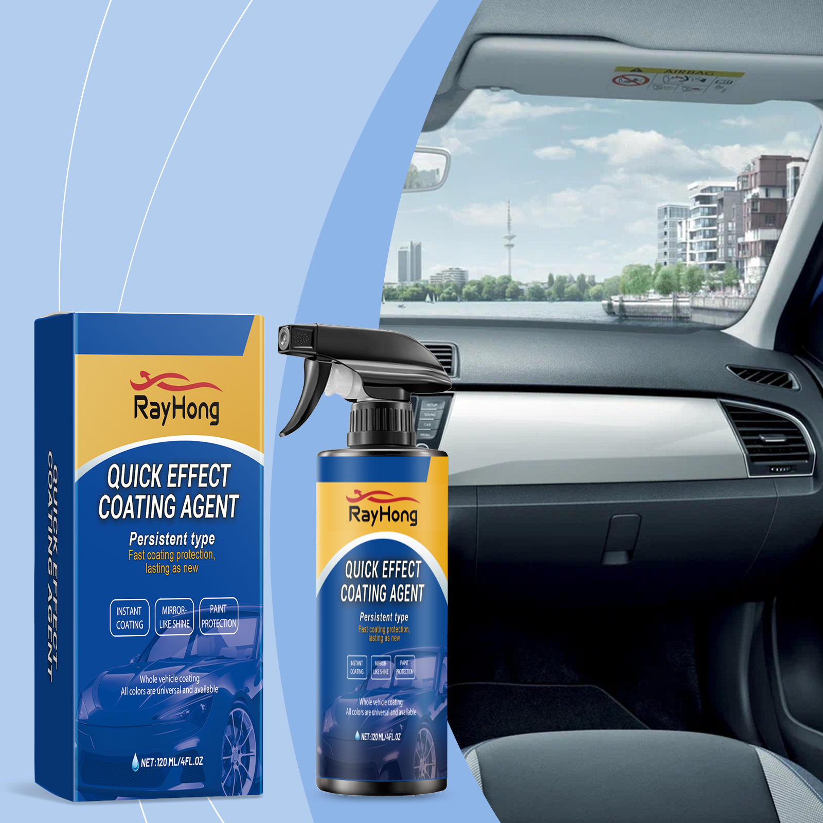 Nano Liquid Coating - Auto-Keramikbeschichtungsspray Schneller Nano-Hydrophober Lackschutz Anti-Kratzer Wasserlose