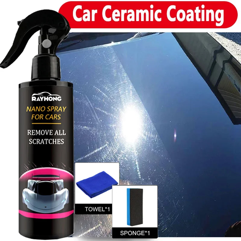 Nano Liquid Coating - Keramikbeschichtung für Autolack, Spiegelglanz, Kristallwachs-Spray, Nano-hydrophob,